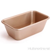 Champagne Gold Mini Loaf Pan Heavy-weight Carbon Steel 1 pound Small Bread Toast Mold  Nonstick & Quick Release Coating - B07GJ51DCC